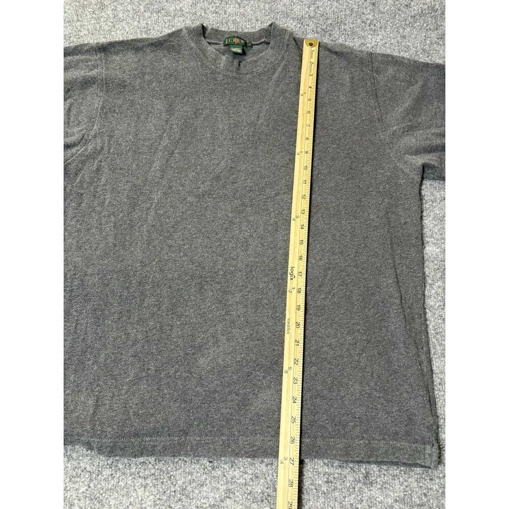 Vintage J.CREW Sweatshirt Mens L Gray 100% Cotton Crew Neck Hong Kong Pullover
